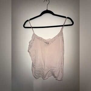 Large forever 21 tan lace trim tank top